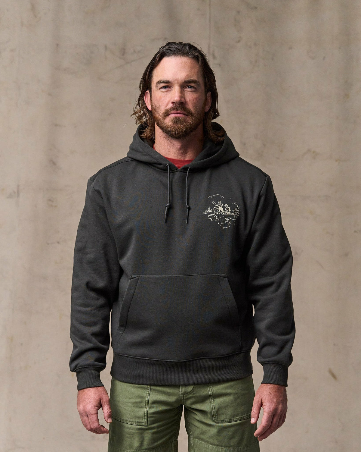 Filson Classic / Trout Graphic Hoodie - Faded Black