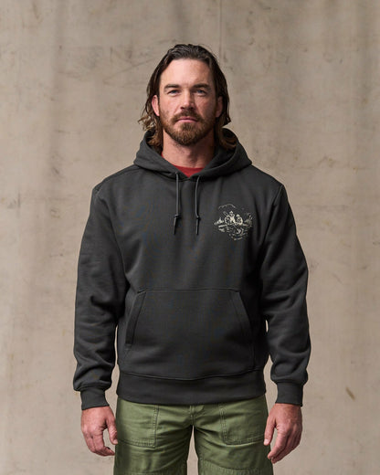Filson Classic / Trout Graphic Hoodie - Faded Black