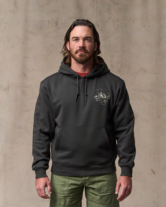 Filson Classic / Trout Graphic Hoodie - Faded Black