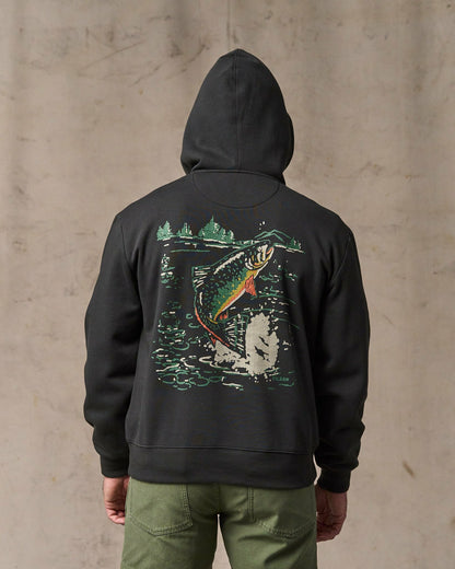 Filson Classic / Trout Graphic Hoodie - Faded Black