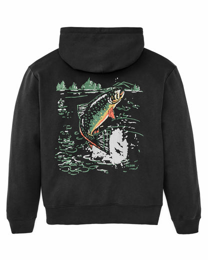 Filson Classic / Trout Graphic Hoodie - Faded Black