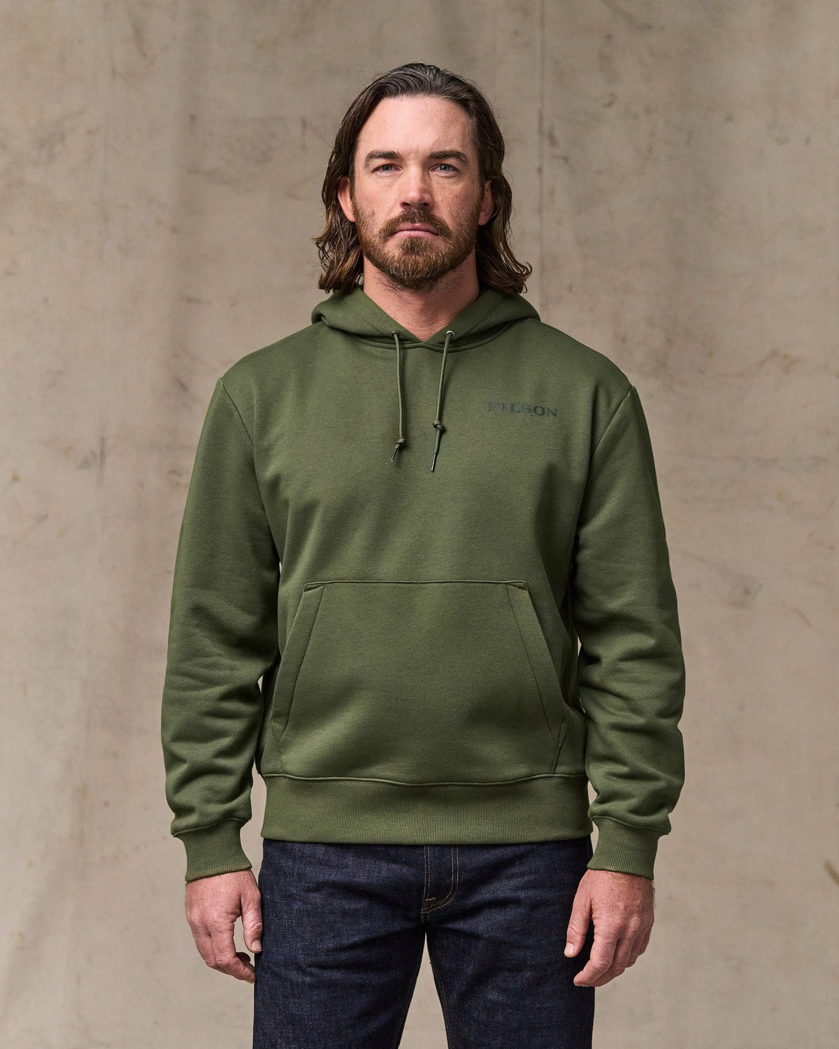 Filson Quality / Scenic Graphic Hoodie - Surplus Green