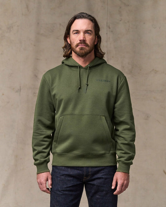 Filson Quality / Scenic Graphic Hoodie - Surplus Green