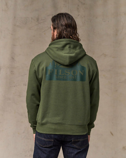 Filson Quality / Scenic Graphic Hoodie - Surplus Green
