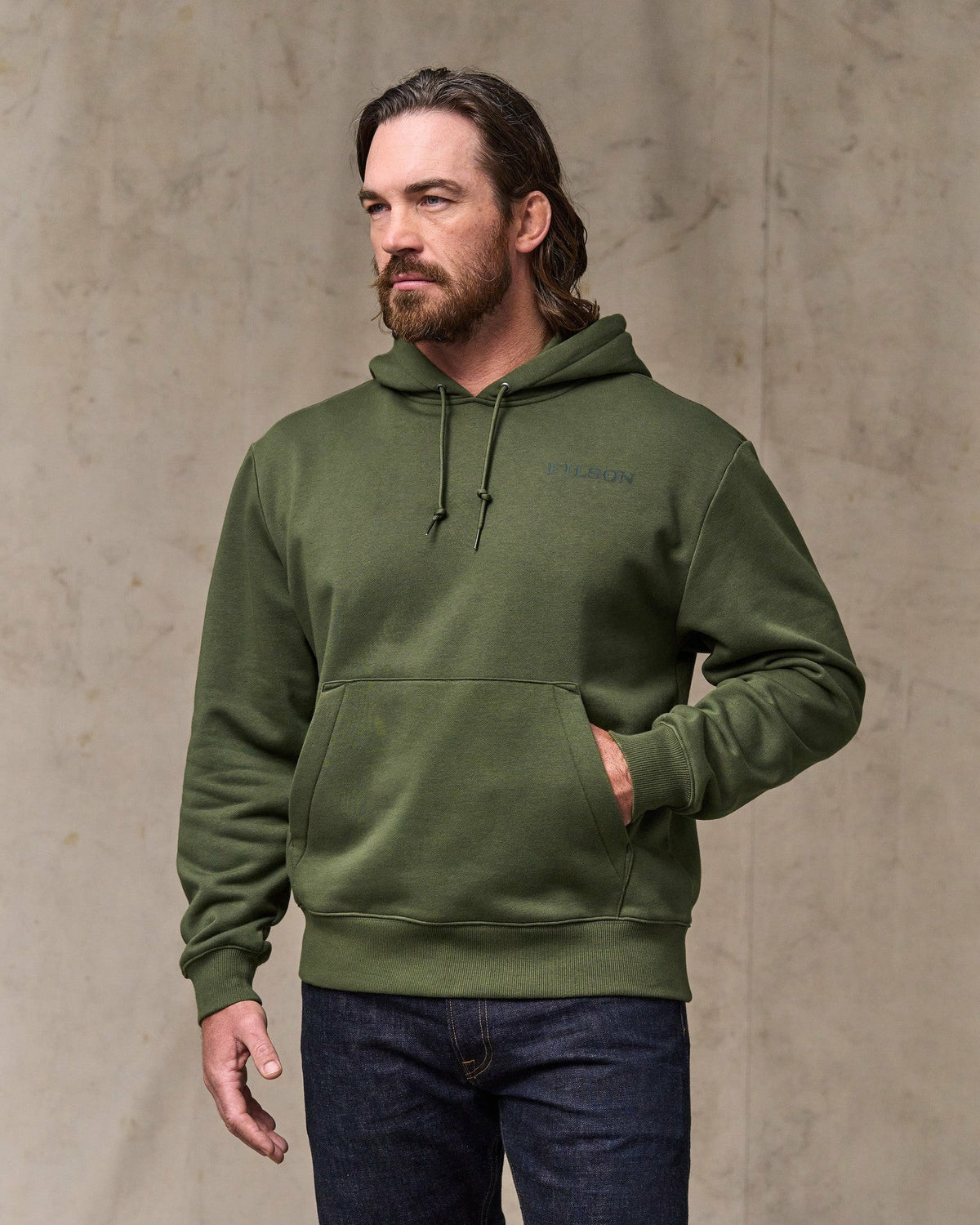 Filson Quality / Scenic Graphic Hoodie - Surplus Green