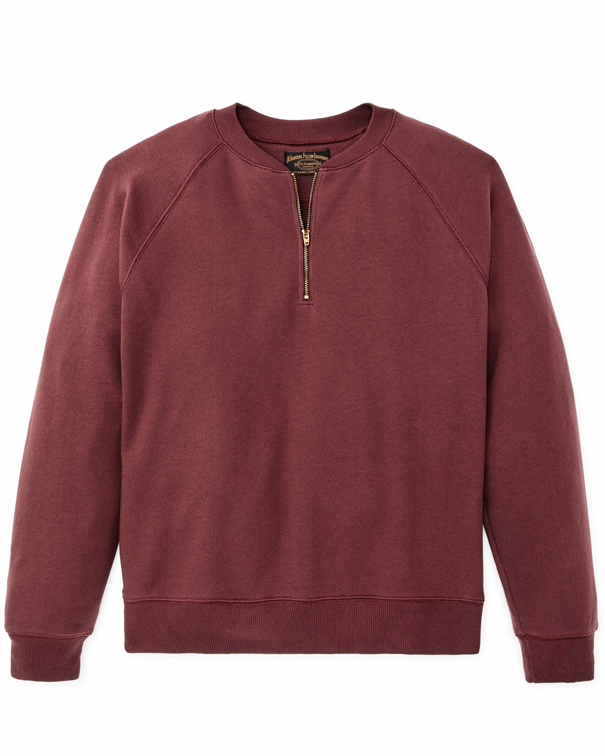Filson Quality / Quarter-zip Terry Sweatshirt - Wine