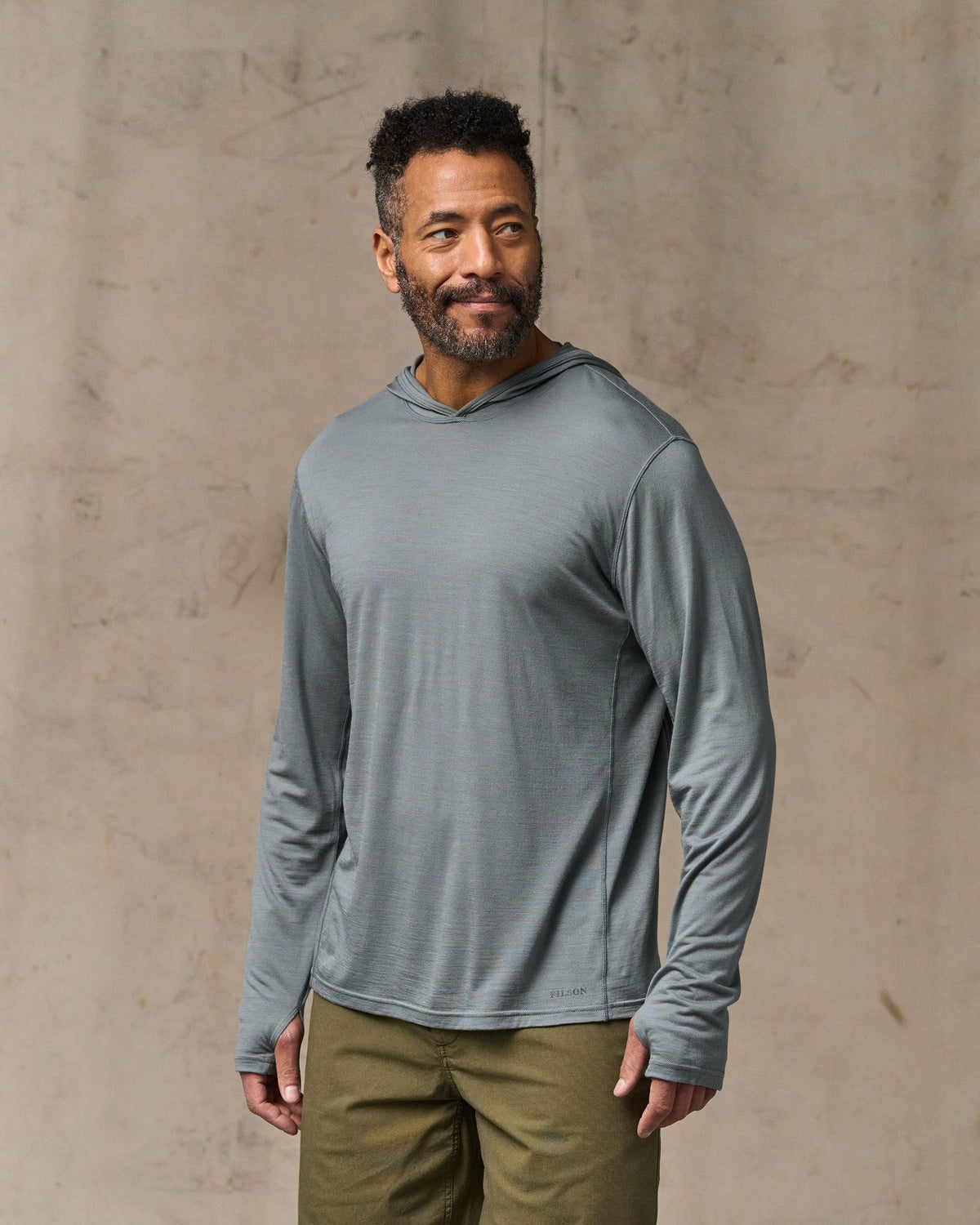 Filson Premium / Wool-Blend UPF Hoodie - Sage Gray