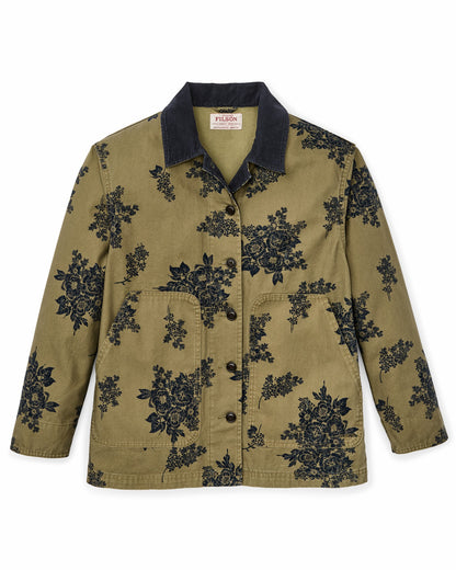 Filson Special Offer / Women's Canvas Barn Coat - Olive / Floral Print
