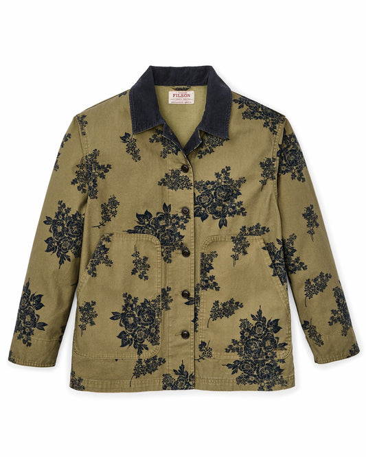Filson Special Offer / Women's Canvas Barn Coat - Olive / Floral Print