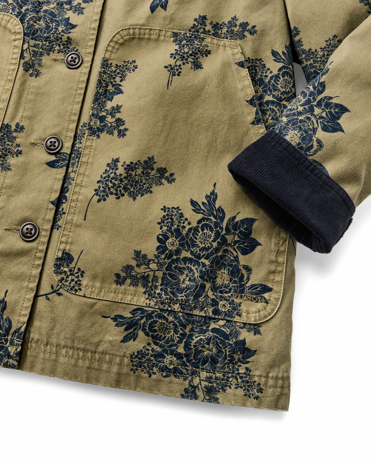 Filson Special Offer / Women's Canvas Barn Coat - Olive / Floral Print