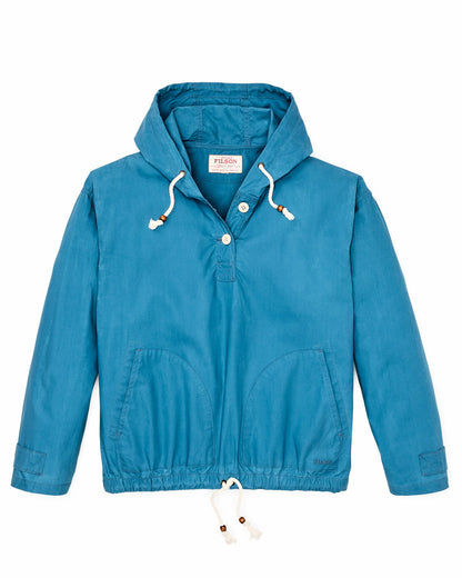 Filson Best Seller / Women's Dry Wax Hooded Popover - Marine Blue