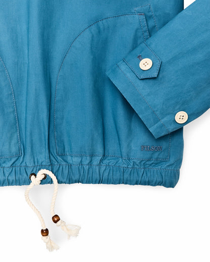 Filson Best Seller / Women's Dry Wax Hooded Popover - Marine Blue