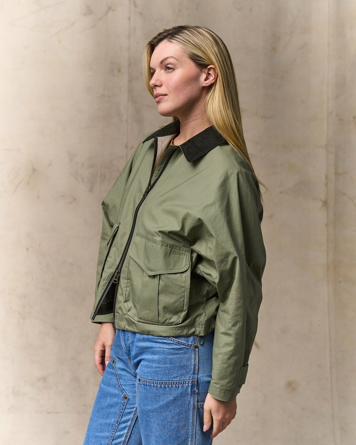 Filson New / Women's Dry Wax Short Work Jacket - Slate Olive