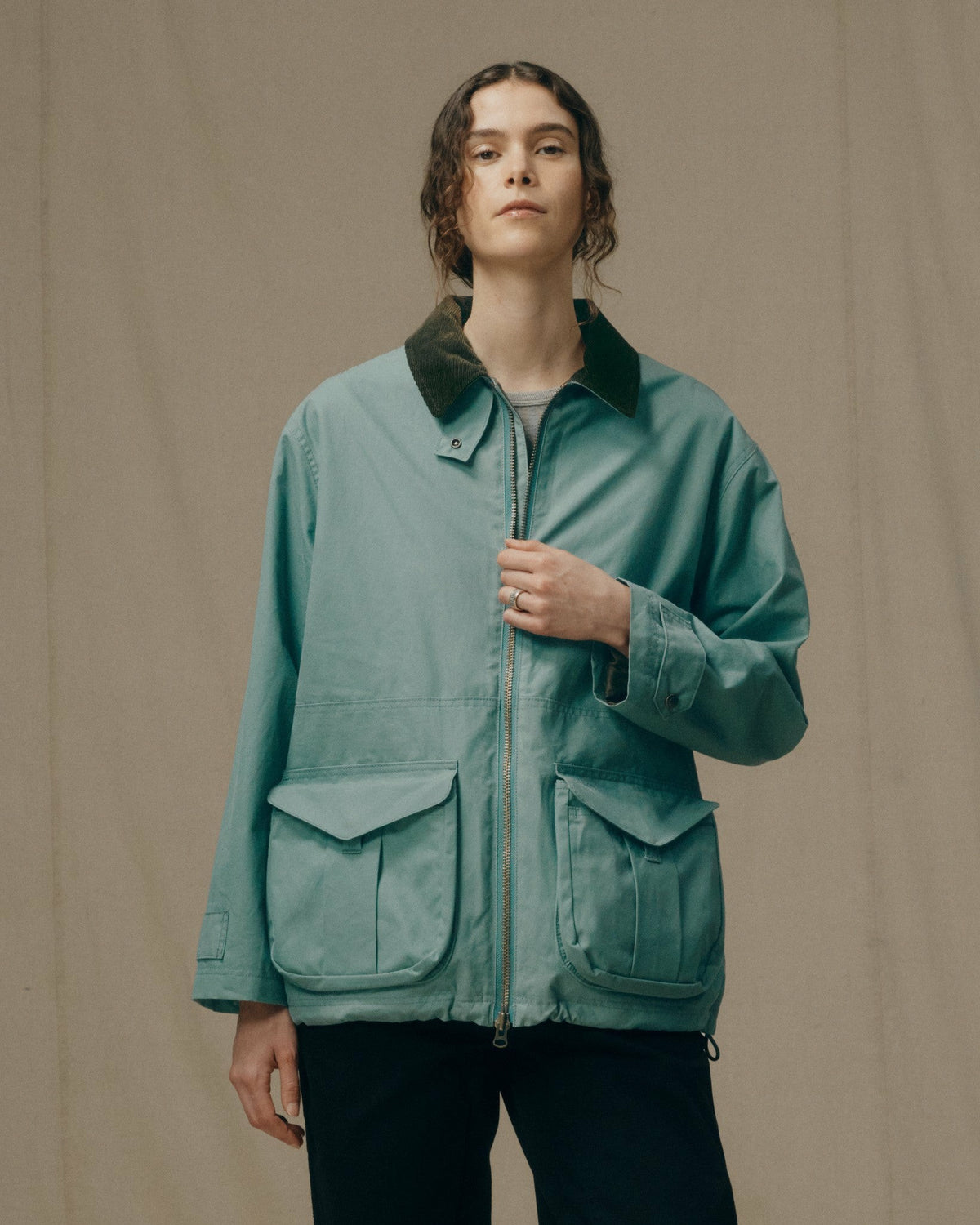 Filson Top Pick / Women's Cover Cloth Raincoat - Balsam Green