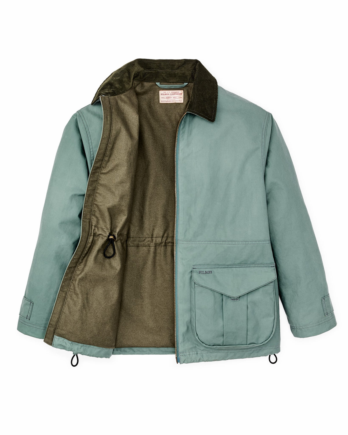 Filson Top Pick / Women's Cover Cloth Raincoat - Balsam Green