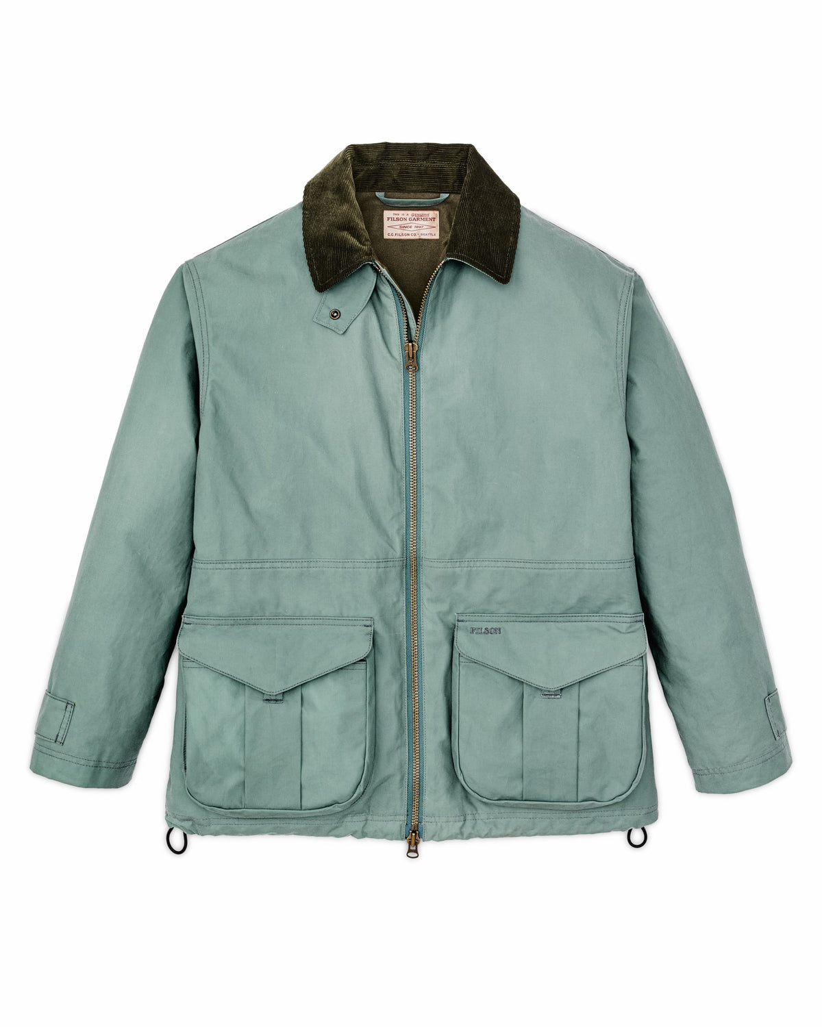 Filson Top Pick / Women's Cover Cloth Raincoat - Balsam Green