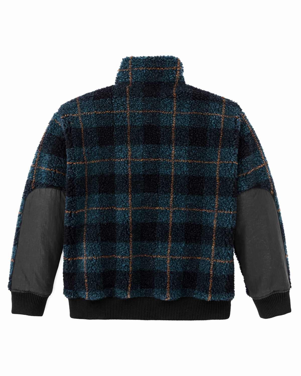 Filson Premium / Women's Pile Fleece Popover - Blue / Black Plaid