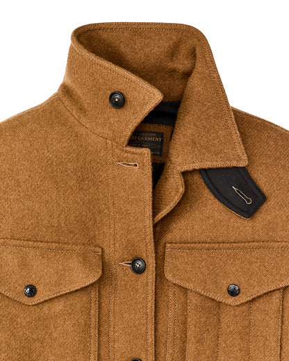 Filson Trending / Women's Wool Long Cruiser Coat - Whiskey / Black Stripe