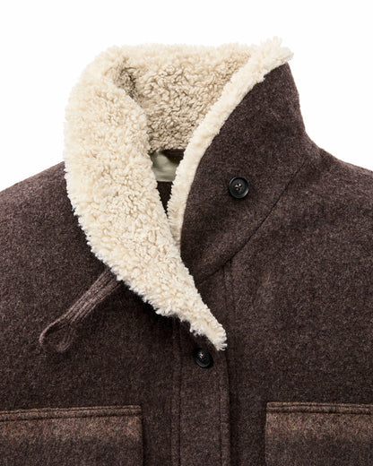 Filson Special Offer / Women's Kodiak Shawl Collar Coat - Brown / Yellow Stripe