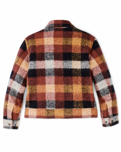 Filson Premium / Women's Blanket Wool Heritage Jacket - Red / Orange / Black Plaid