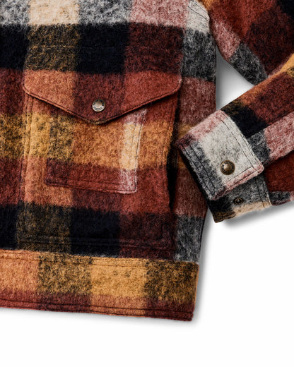 Filson Premium / Women's Blanket Wool Heritage Jacket - Red / Orange / Black Plaid