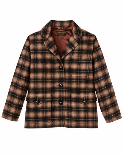 Filson Classic / Women's Unconstructed Wool Blazer - Bronze Brown Plaid