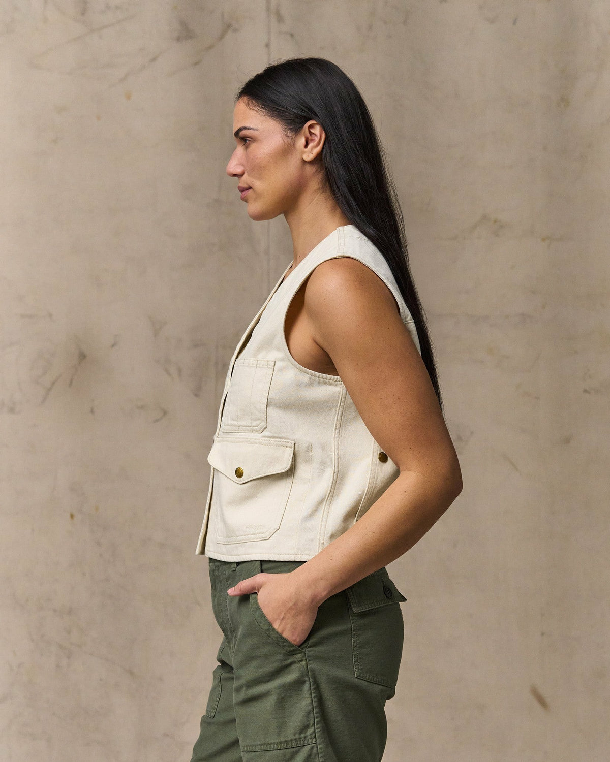 Filson Top Pick / Women's Archive Cruiser Vest - Natural Seed