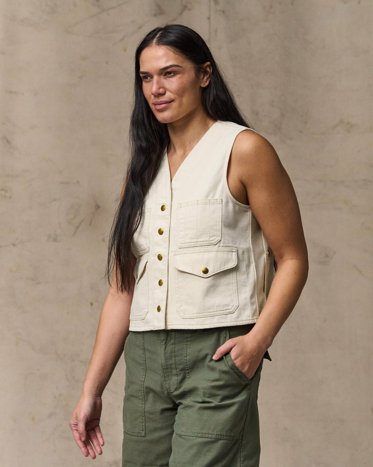 Filson Top Pick / Women's Archive Cruiser Vest - Natural Seed