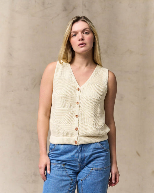 Filson Essential / Women's Cotton Sweater Vest - Ivory