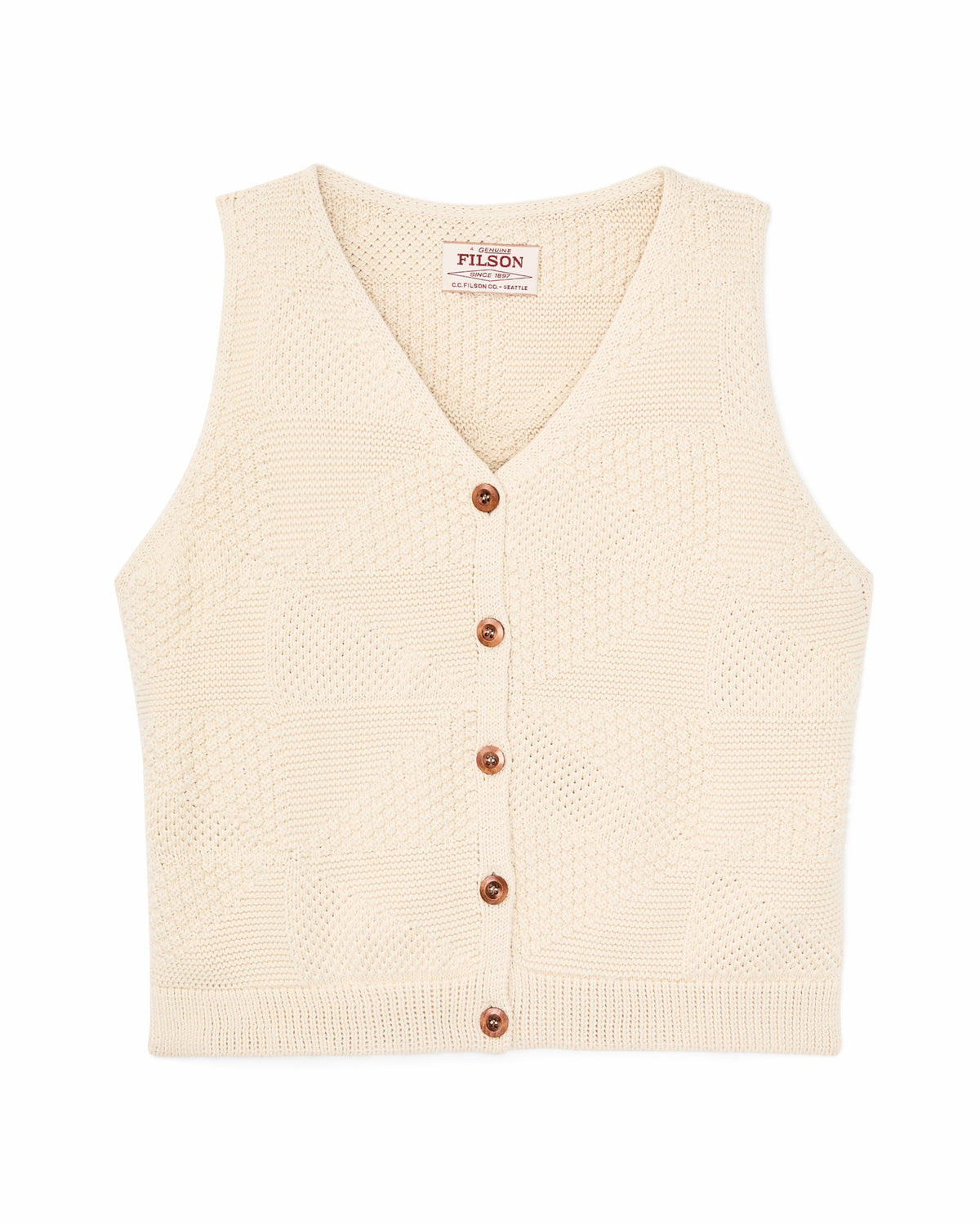 Filson Essential / Women's Cotton Sweater Vest - Ivory