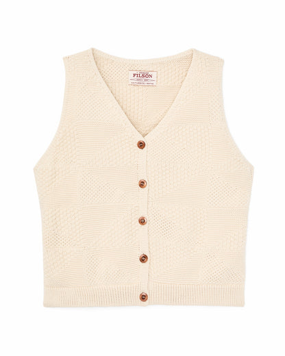 Filson Essential / Women's Cotton Sweater Vest - Ivory