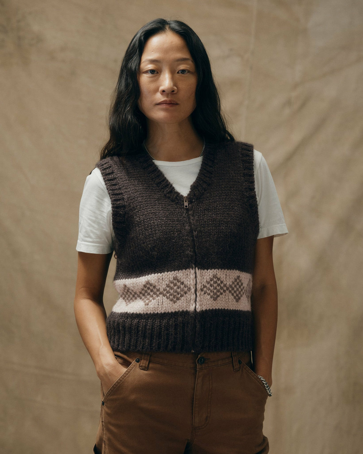 Filson Featured / Women's Wool Vest - Dark Brown