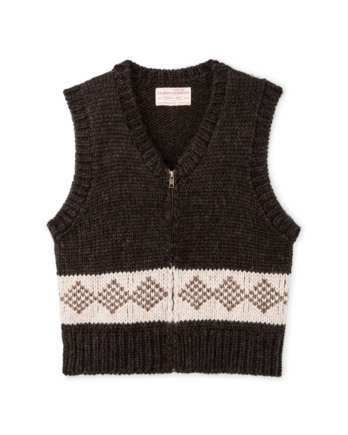 Filson Featured / Women's Wool Vest - Dark Brown