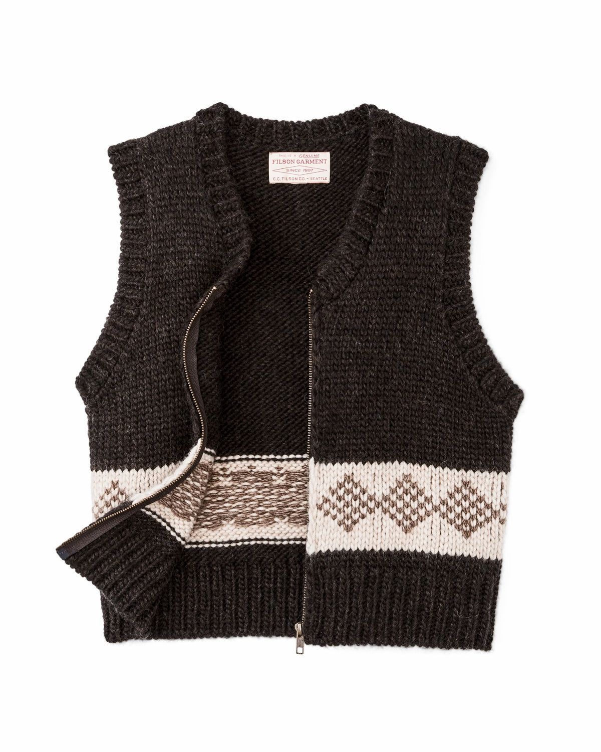 Filson Featured / Women's Wool Vest - Dark Brown
