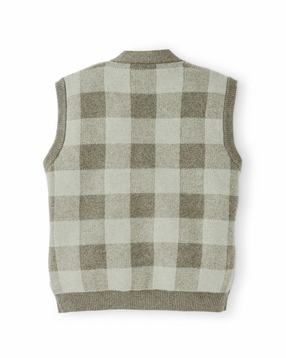 Filson Quality / Women's Wool Cardigan Vest - Olive Check