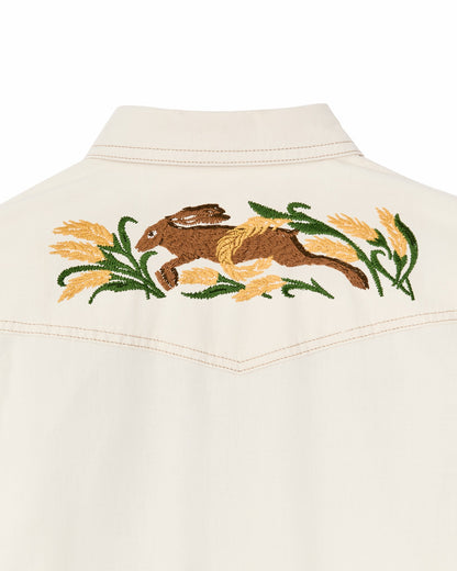 Filson Quality / Women's Embroidered Western Shirt - Natural Seed
