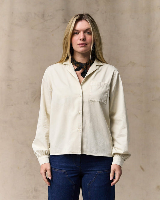Filson Essential / Women's Long Sleeve Twill Camp Shirt - Cream