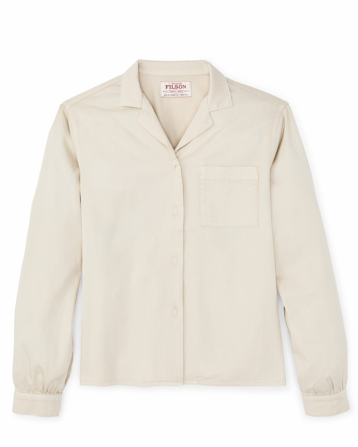 Filson Essential / Women's Long Sleeve Twill Camp Shirt - Cream