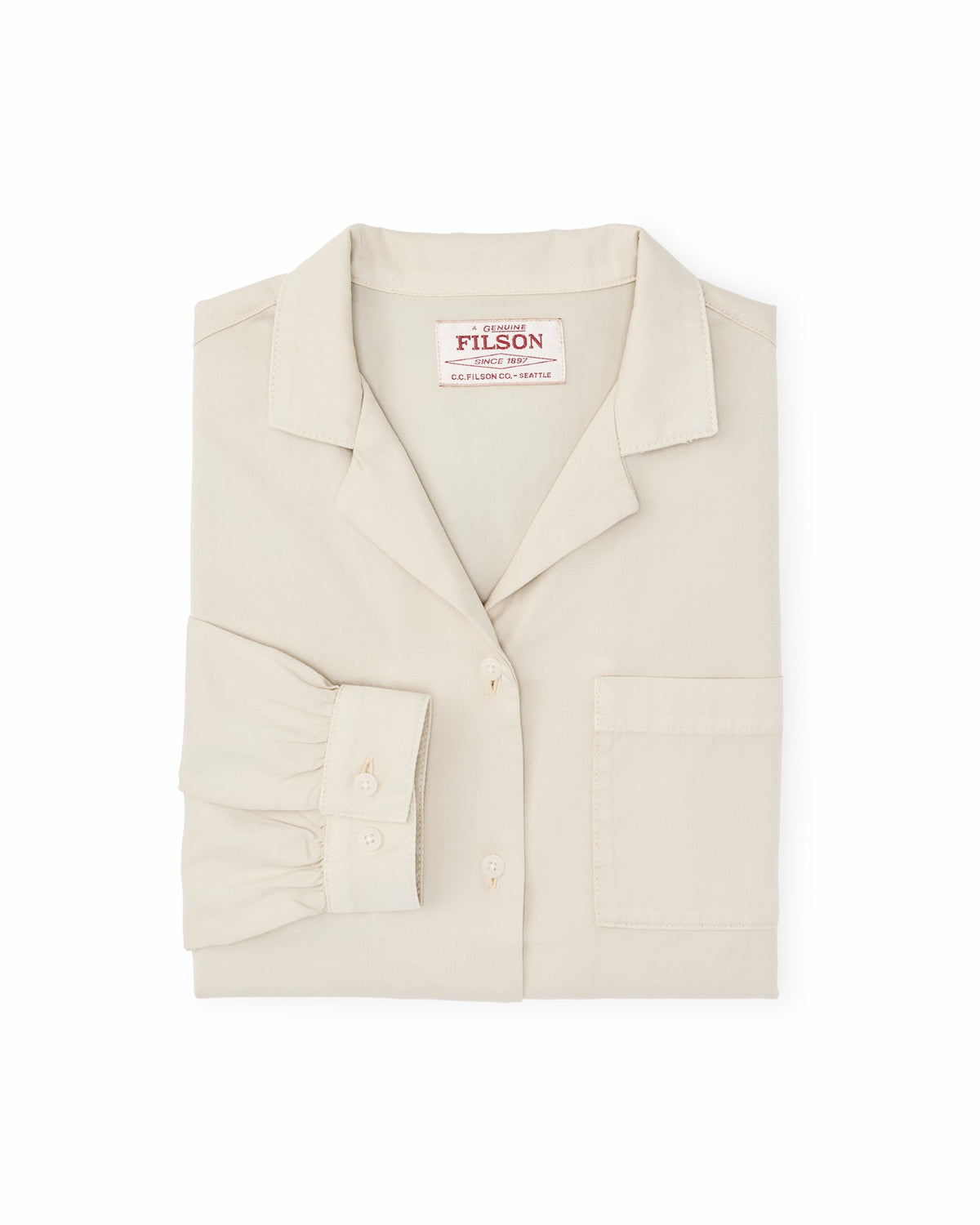 Filson Essential / Women's Long Sleeve Twill Camp Shirt - Cream