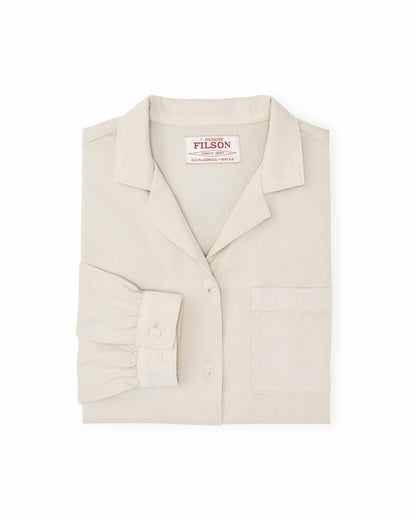 Filson Essential / Women's Long Sleeve Twill Camp Shirt - Cream