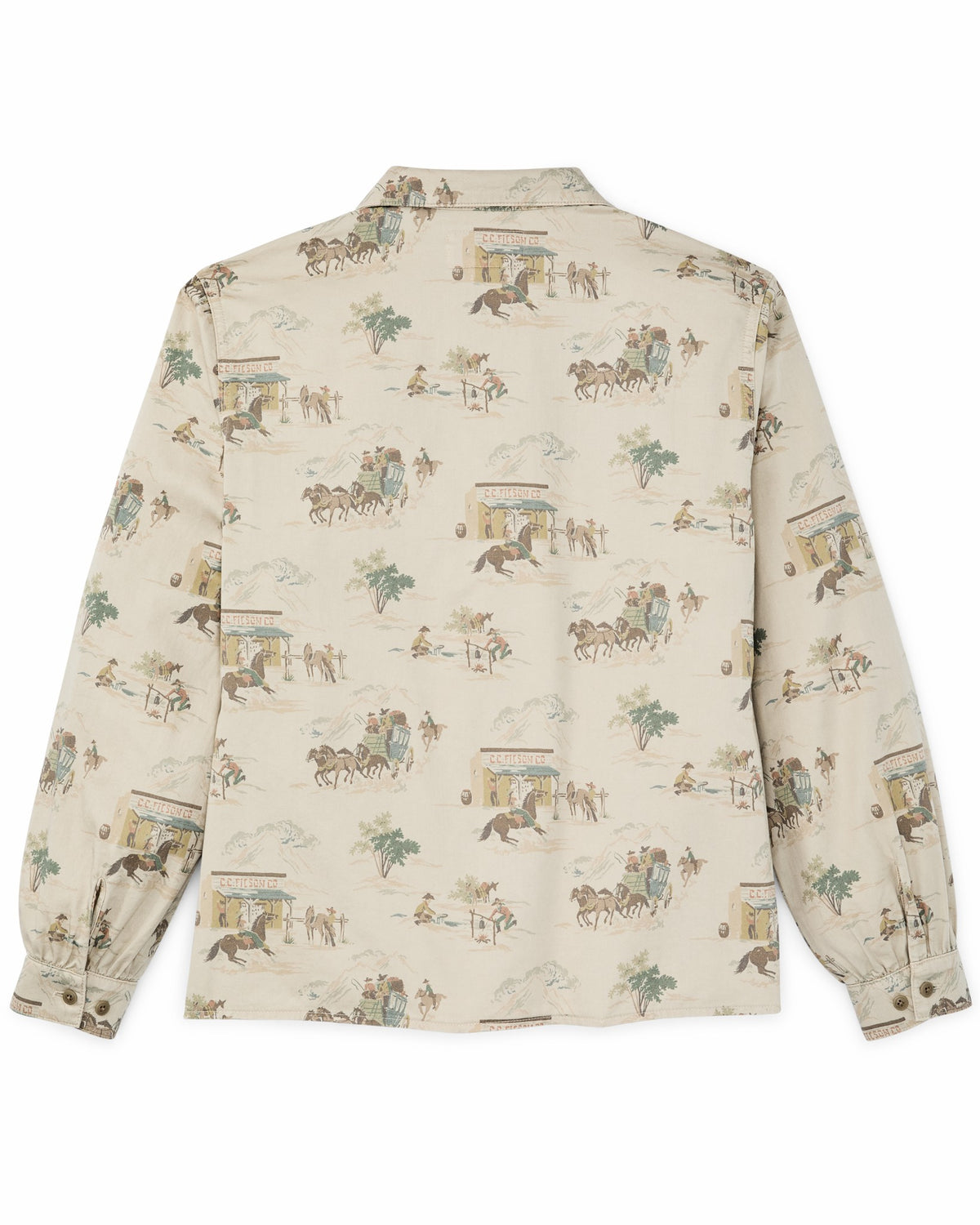 Filson Customer Favorite / Women's Long Sleeve Twill Camp Shirt - Desert Green / Print