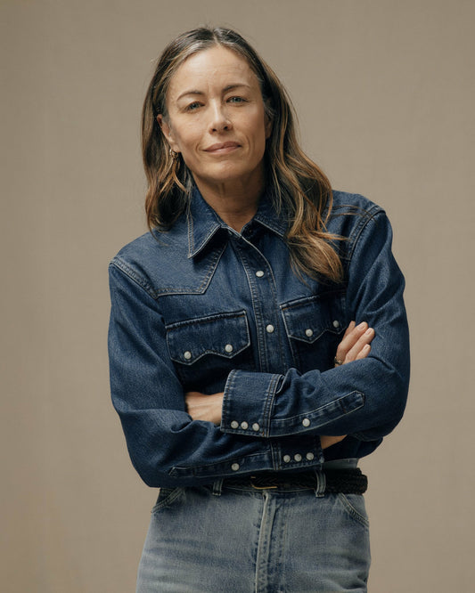 Filson Top Pick / Women's Denim Western Shirt - Medium Indigo