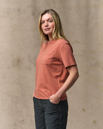 Filson New / Women's Short Sleeve Pocket Tee - Copper Brown