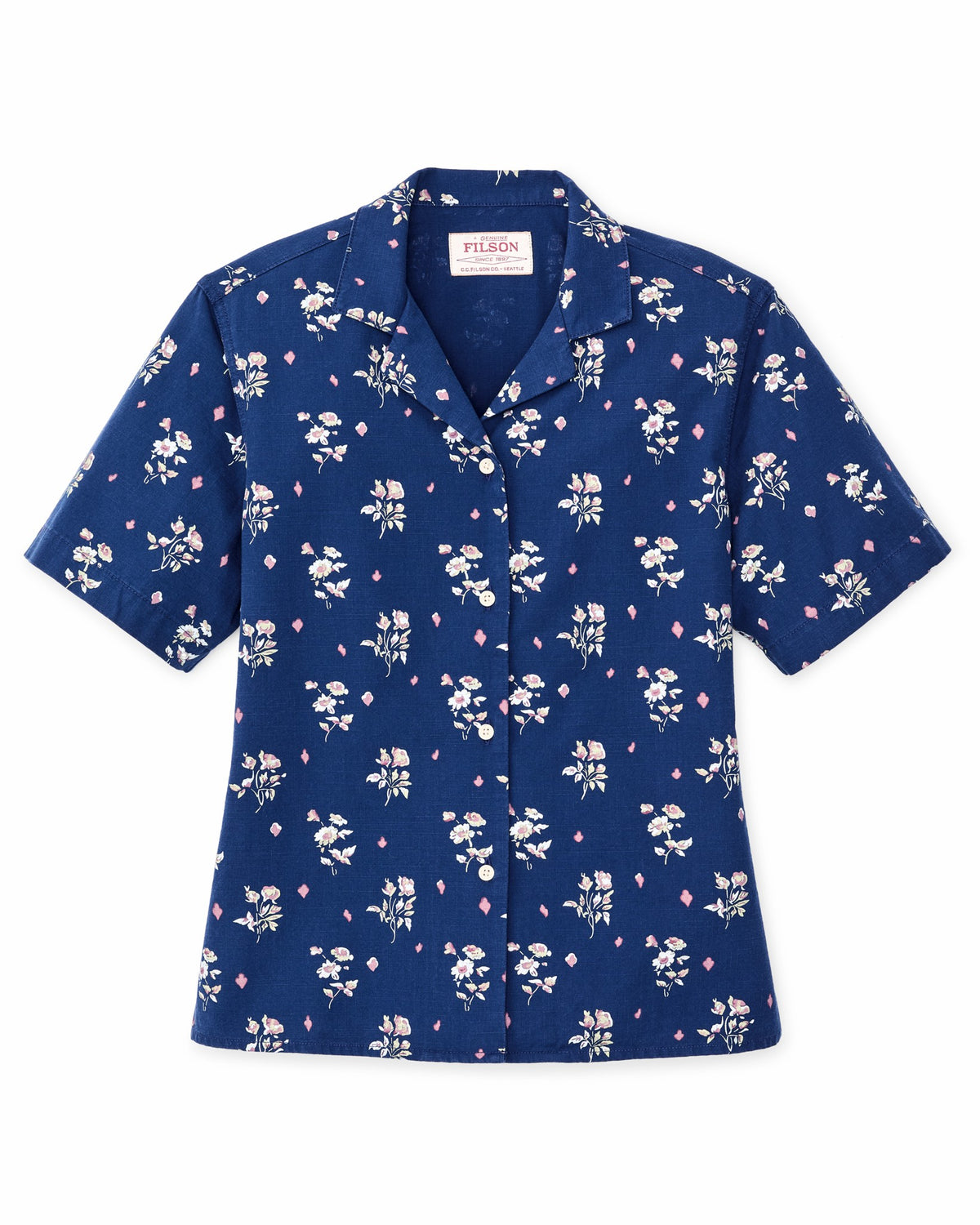 Filson Sale / Women's Camp Shirt - Indigo / Floral