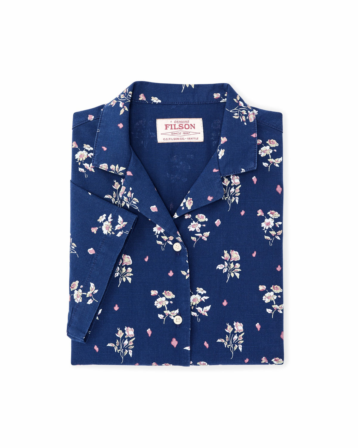 Filson Sale / Women's Camp Shirt - Indigo / Floral