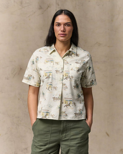 Filson Exclusive / Women's Twill Popover Shirt - Desert Natural Print