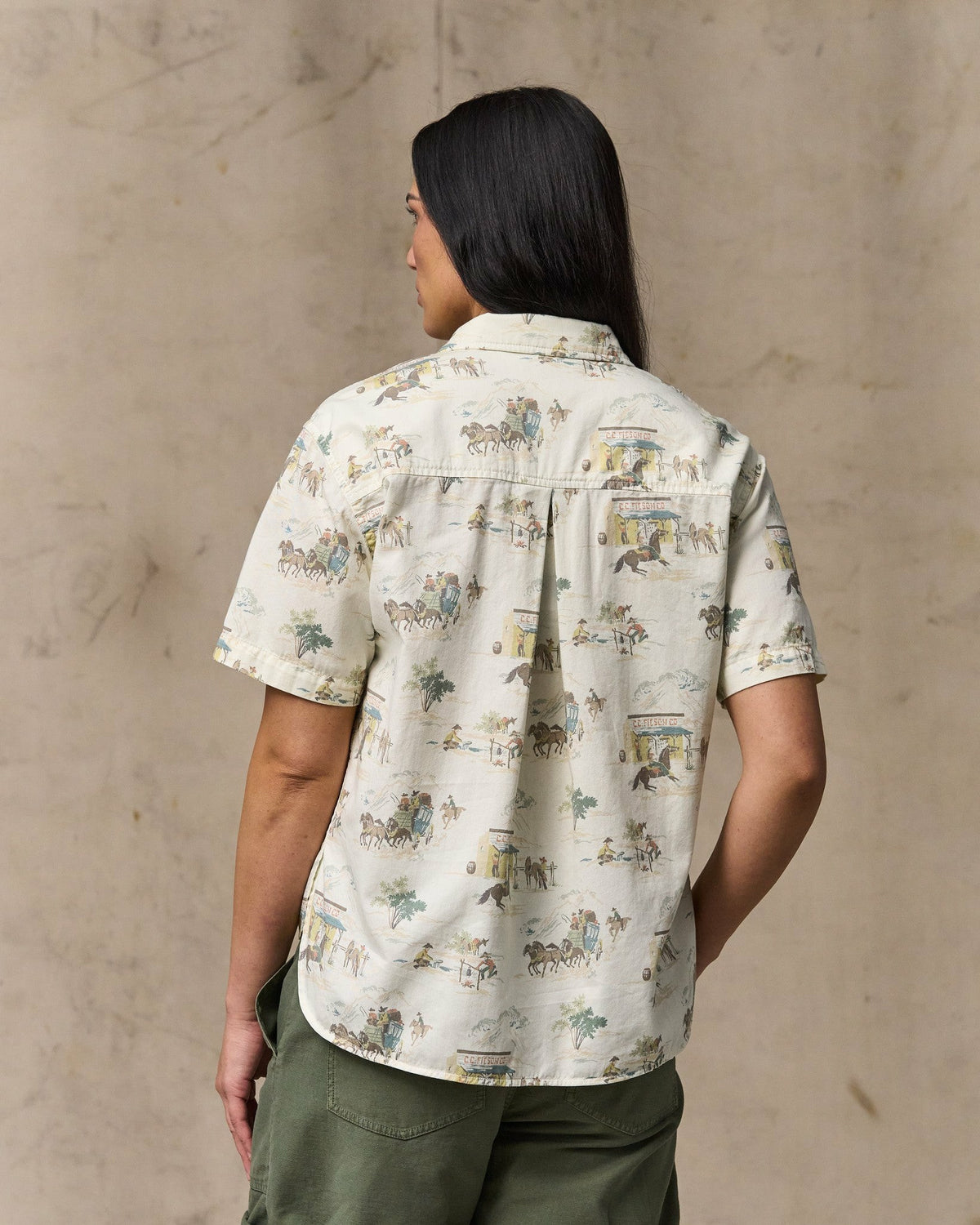 Filson Exclusive / Women's Twill Popover Shirt - Desert Natural Print