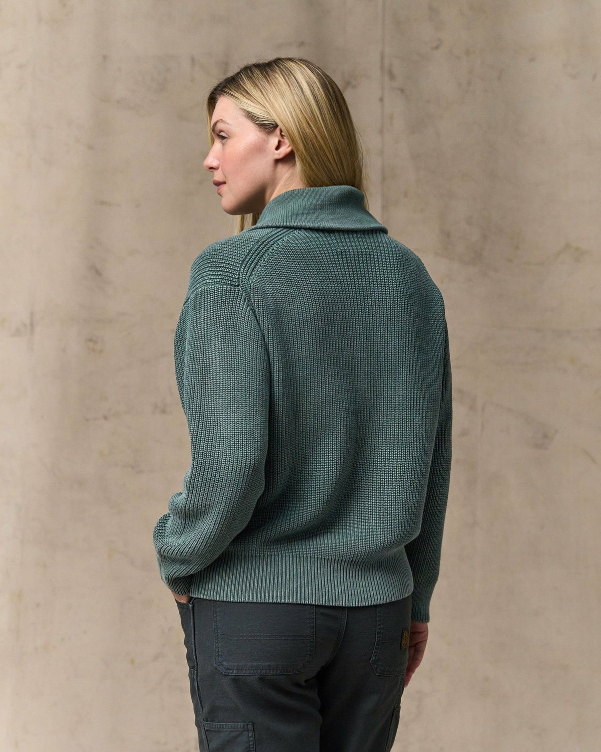 Filson Discount / Women's Cotton Shawl Neck Cardigan - Juniper