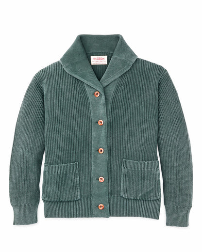 Filson Discount / Women's Cotton Shawl Neck Cardigan - Juniper