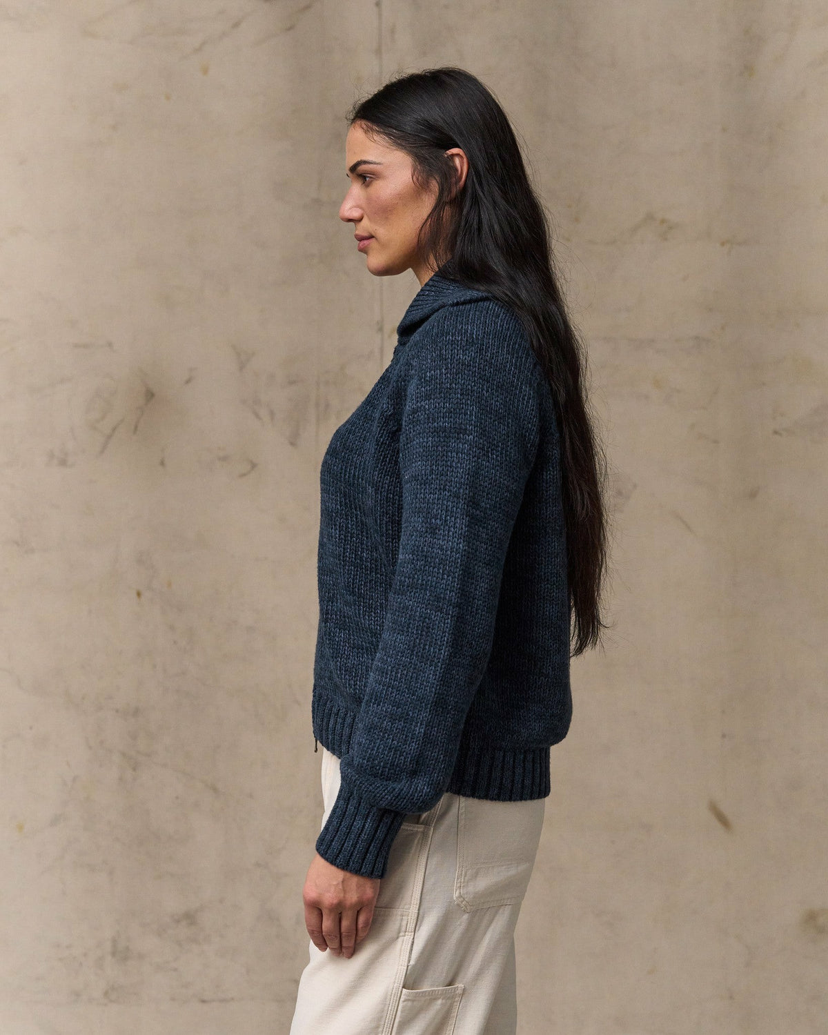 Filson Trending / Women's Cotton Full-zip Cardigan - Navy / Marl
